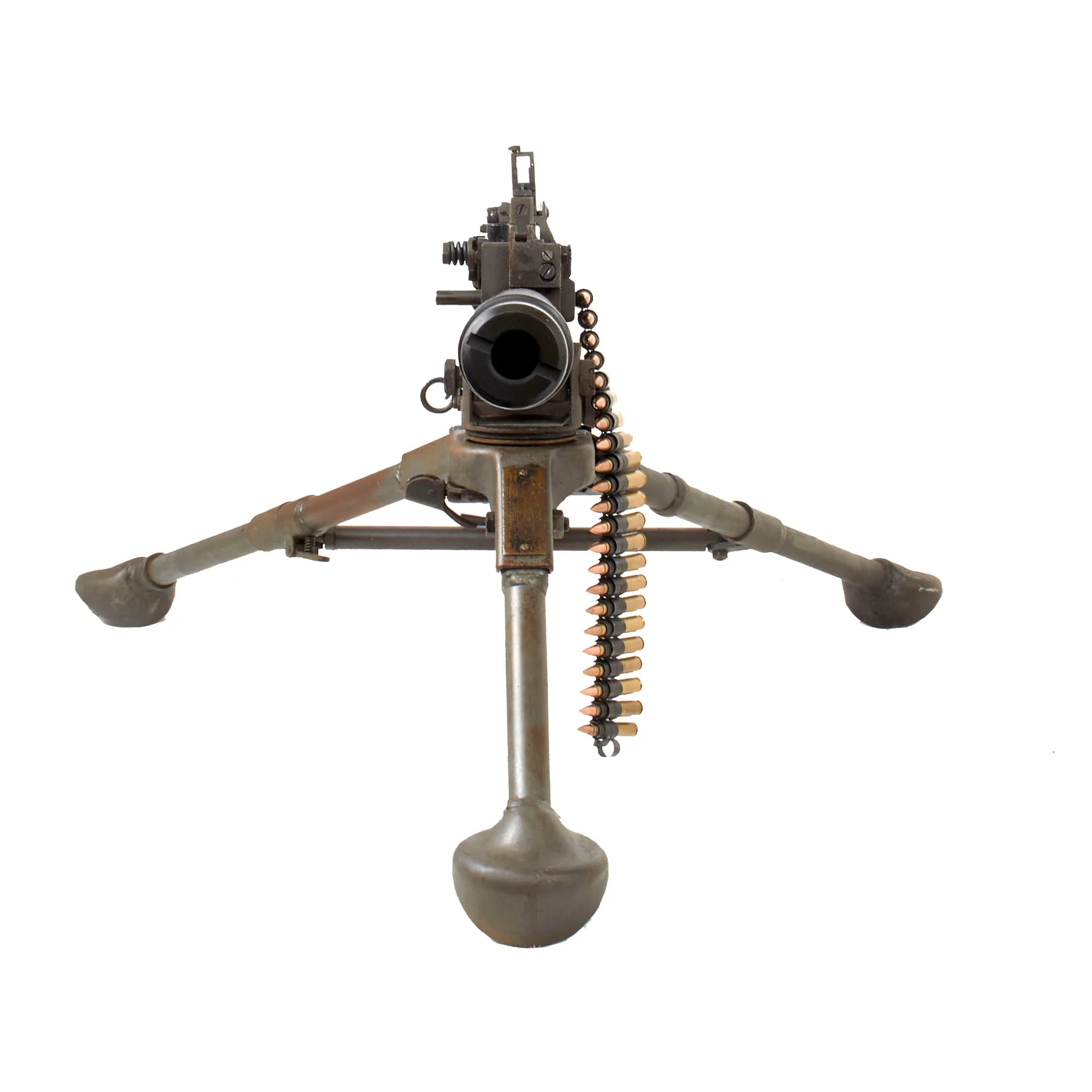 Original U.S. WWII Browning .30 Caliber M1919A4 Display Machine Gun with 1942 Dated Tripod, Pintle, and T&E - Image 6