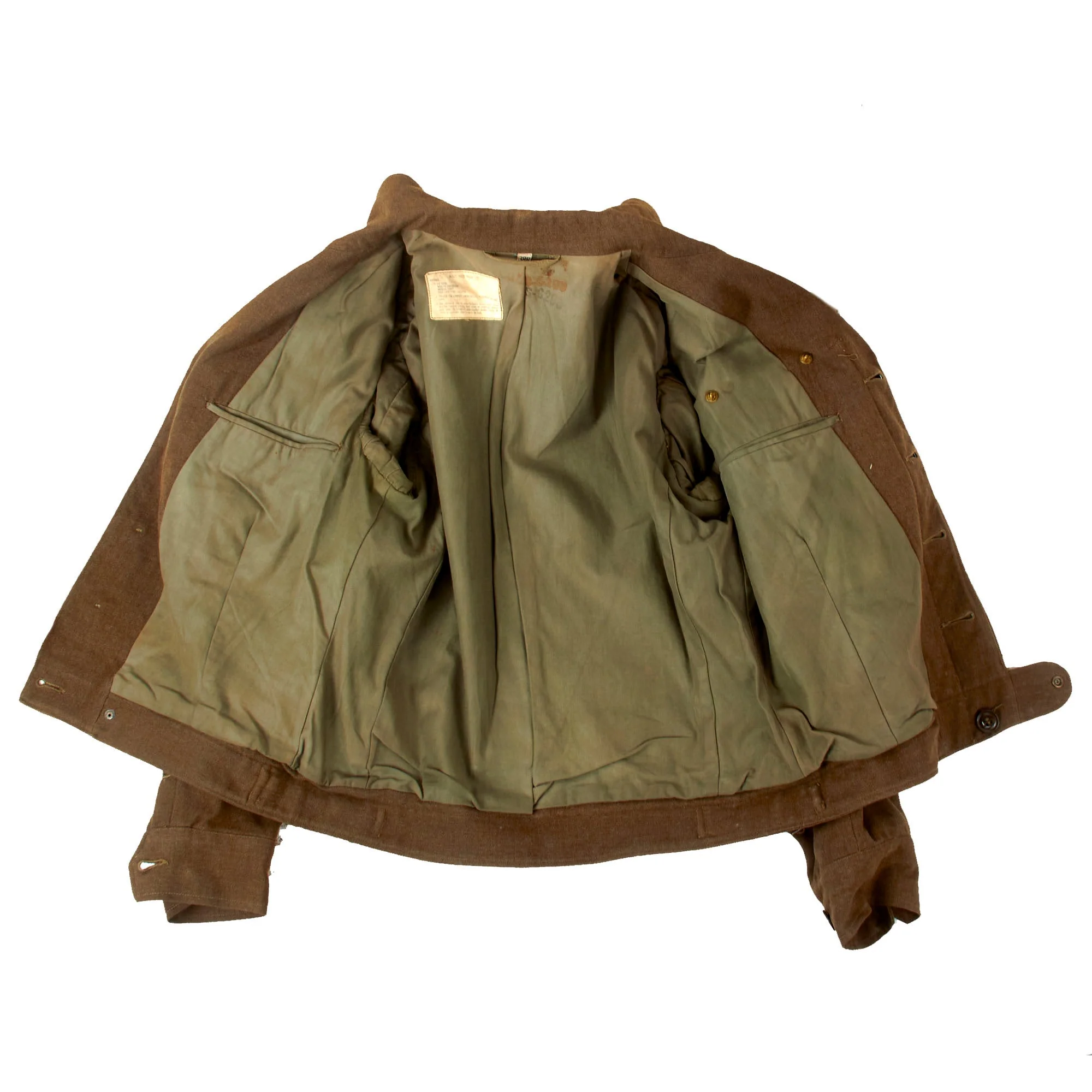 Original U.S. WWII Early Austrian Occupation & 8th “Blue Devils” Infantry Division Uniform Ike Jacket with Italian-Made 88th Patch & German-Made DUIs with 88th Unit History & Cigarette Case - Image 20