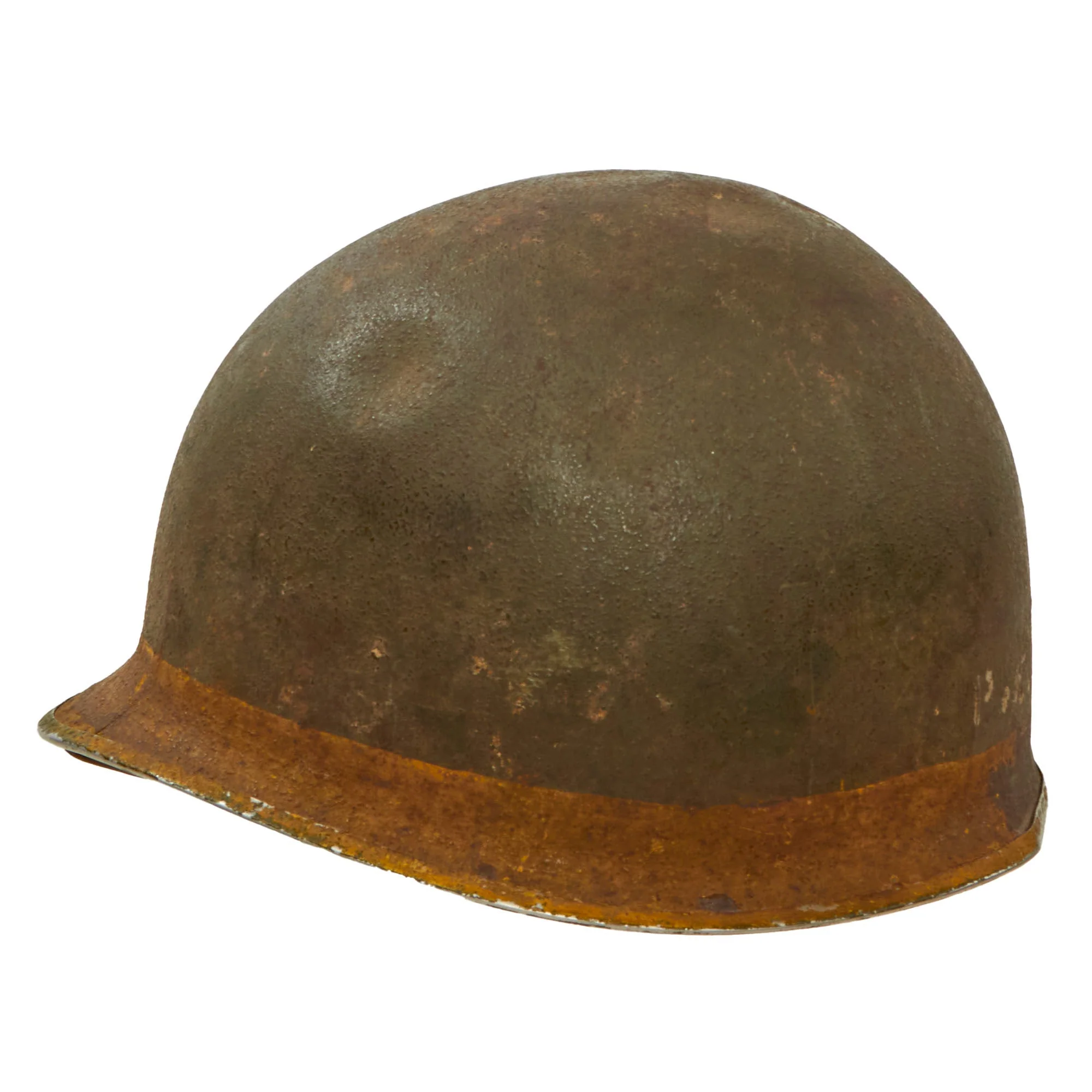 Original U.S. WWII Identified Harbor Master Painted McCord M1 Helmet with MSA Liner with Possible D-Day Connection - Image 10