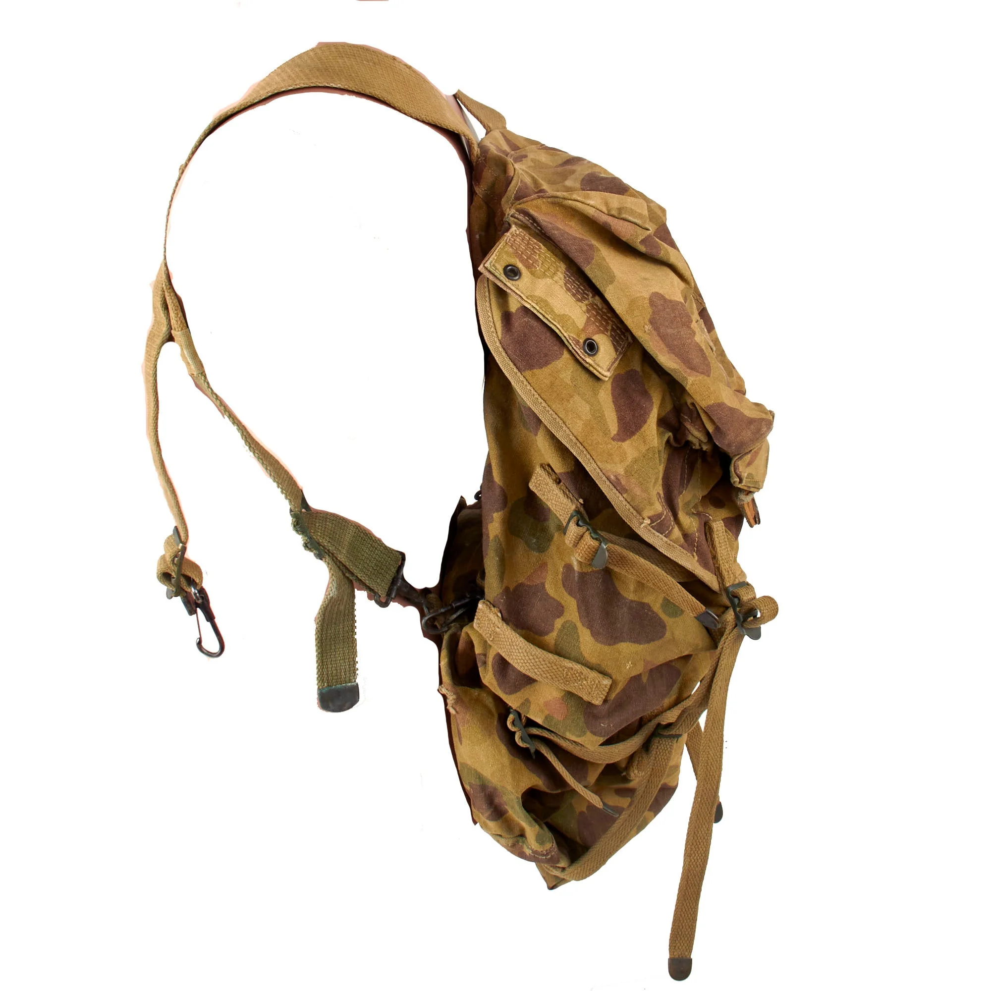 Original U.S. WWII M1943 Camouflage Jungle Pack by Luce Manufacturing Co. - Dated 1943 - Image 7