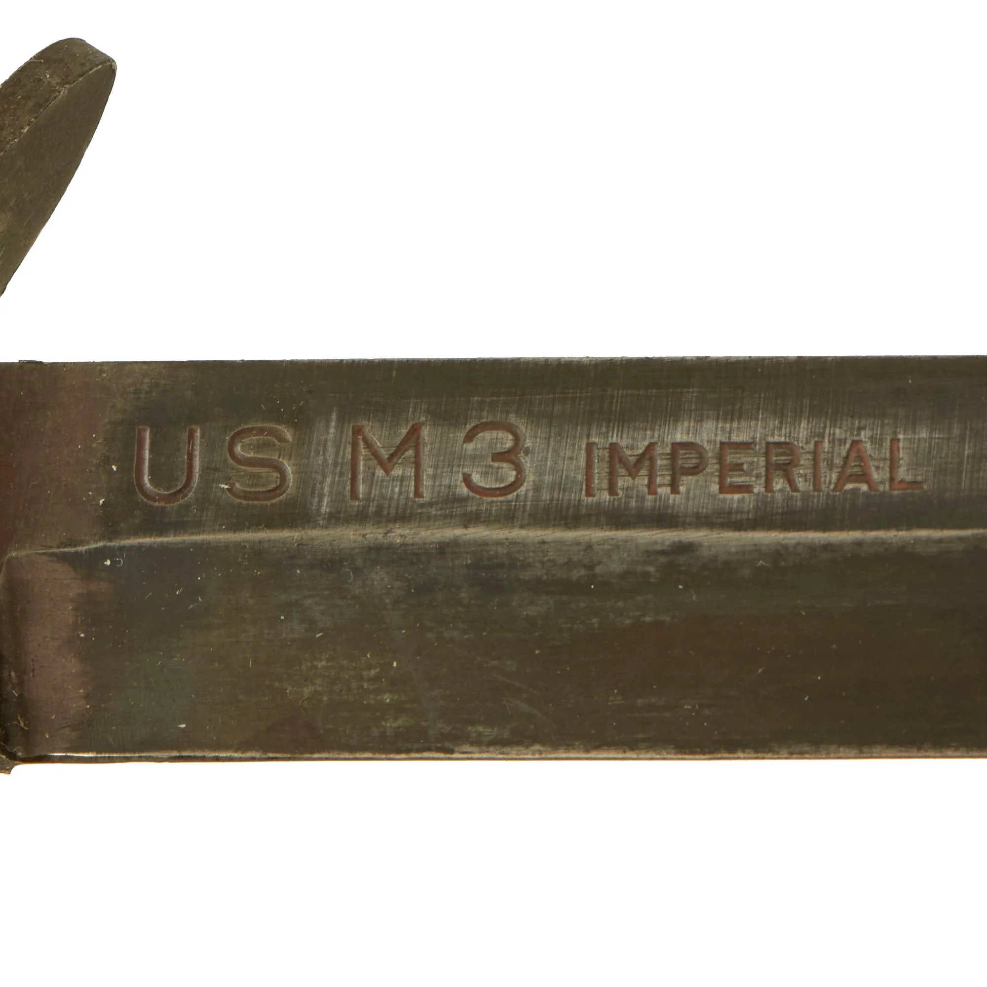 Original U.S. WWII Named Blade Marked Second Pattern M3 Fighting Knife by Imperial Knife Co. with Updated M8 Scabbard by B.M. Co. - Image 5