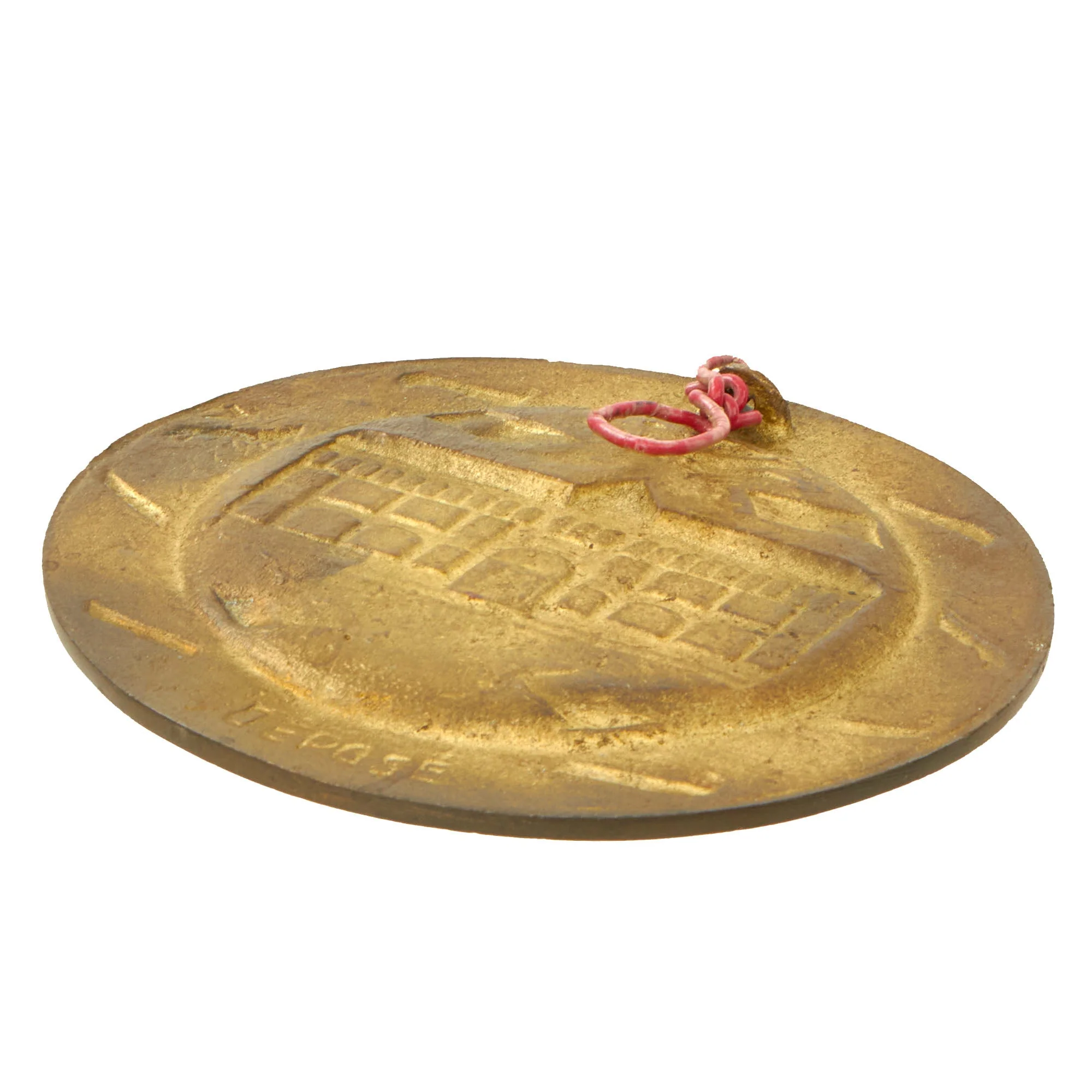 Original U.S. WWII Reims Capitulation German Surrender Commemorative Brass Plate marked DÉPOSÉ - Image 5