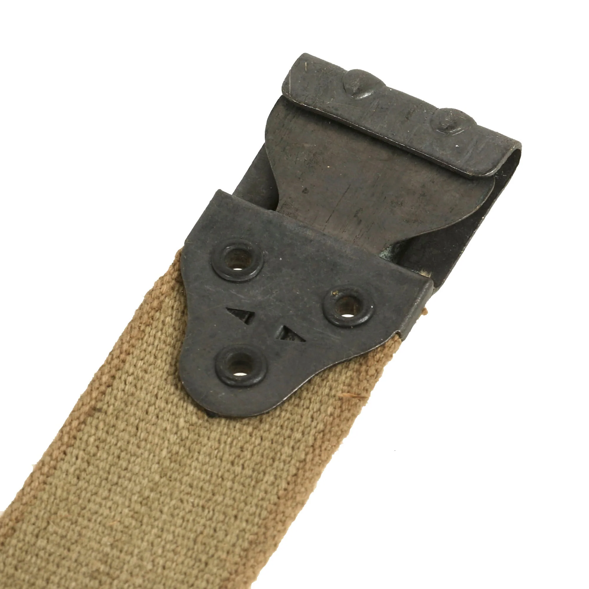 Original U.S. WWII Thompson SMG Kerr Pattern Web Sling with NOBUCKL Brass Hardware - Unissued - Image 4