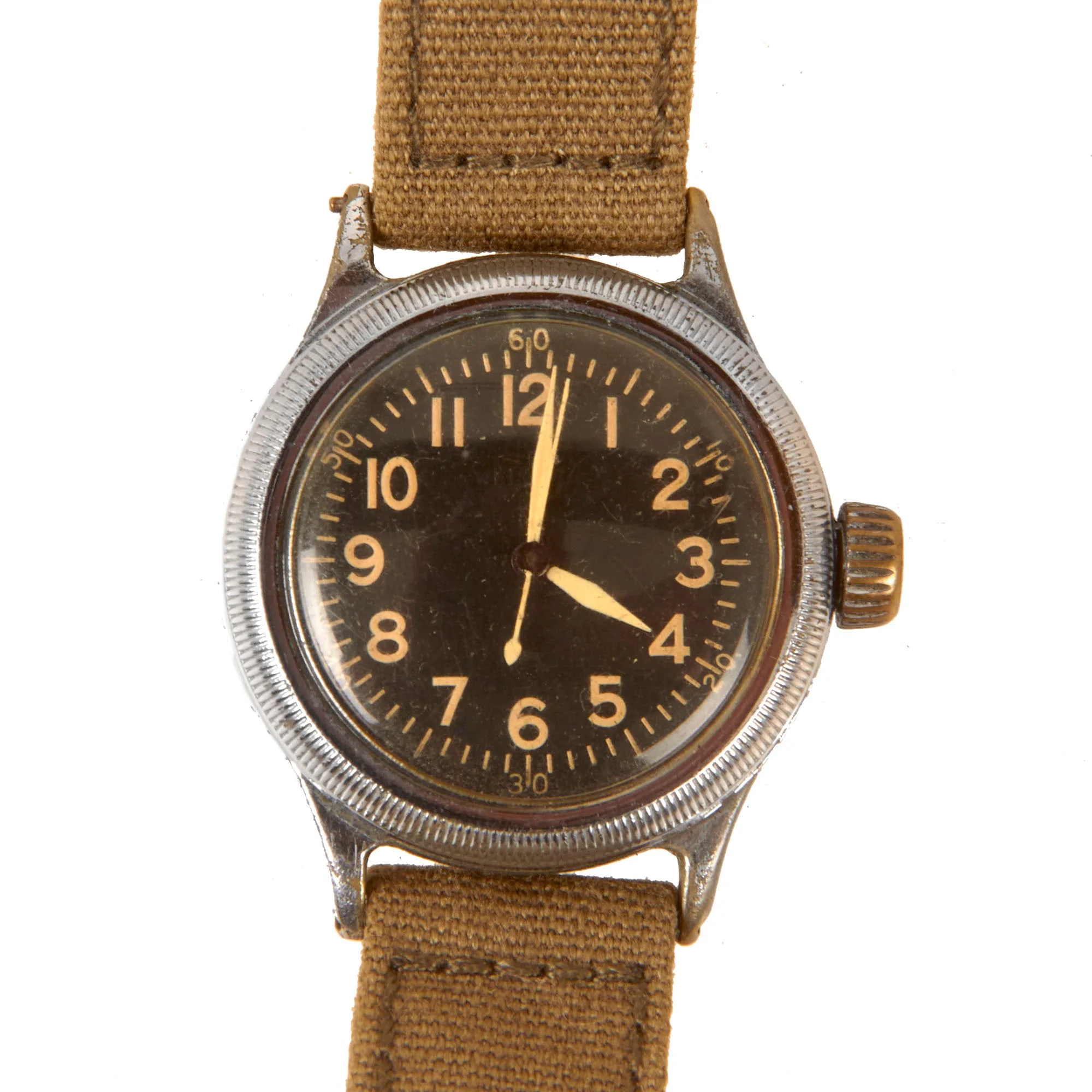 Original U.S. WWII Type A-11 USAAF Wrist Watch by Elgin - Fully Functional - Dated 1945 - Image 3