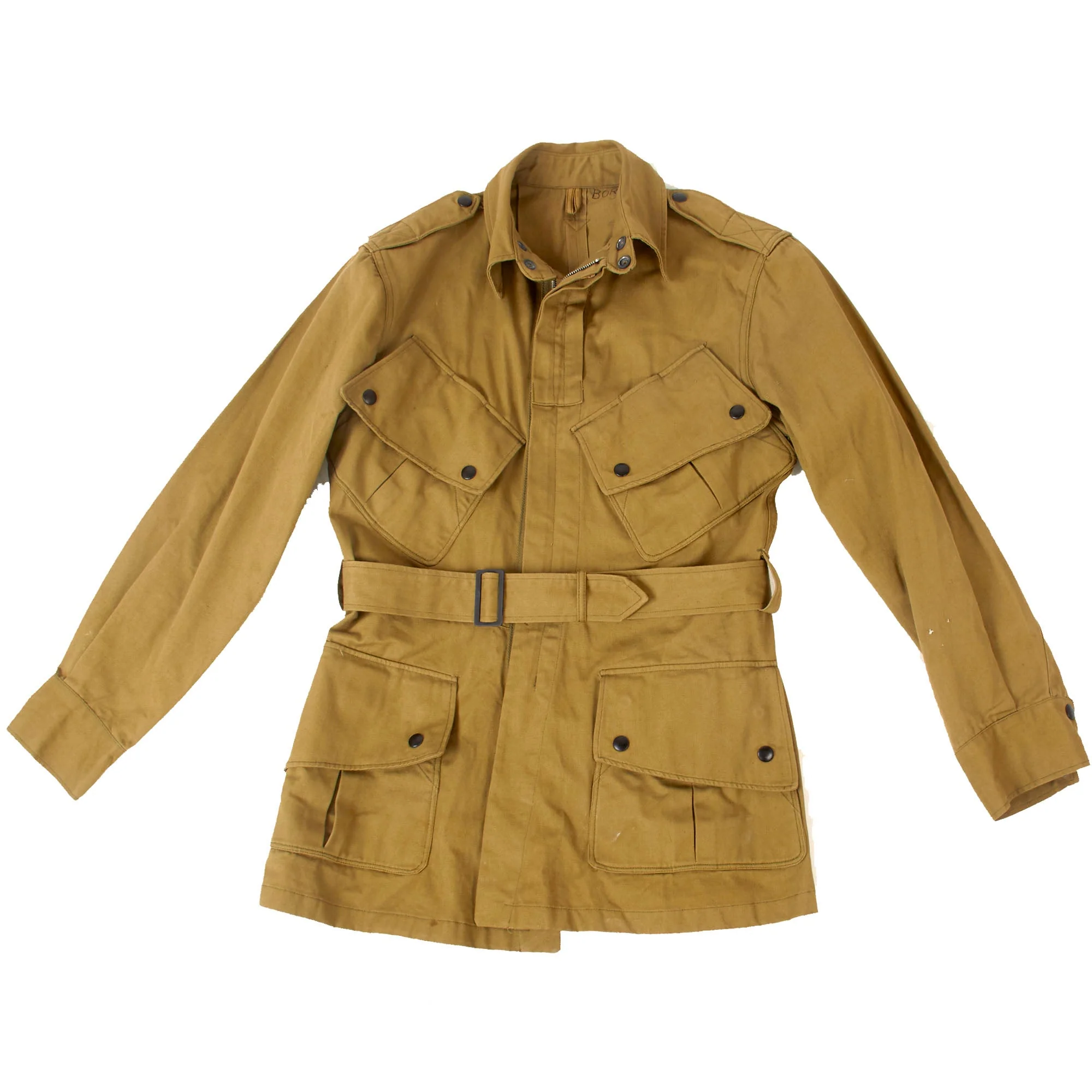 Original U.S. WWII Unissued M1942 Paratrooper Jump Jacket without Reinforcements  with Philadelphia Quartermaster Depot Tag - Image 7