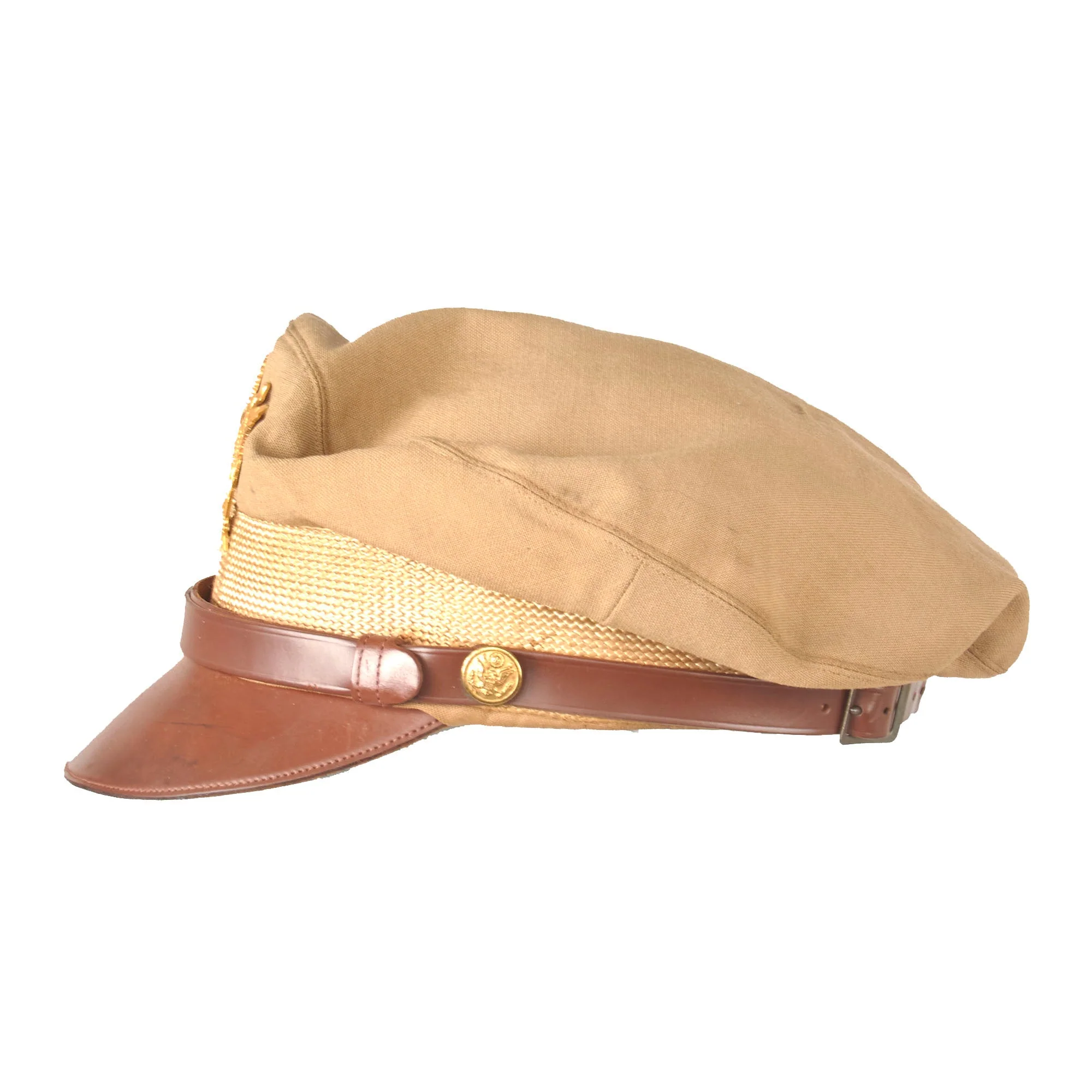 Original U.S. WWII US Army Air Forces Officers Crusher Cap by Commander with Wrap-Around Chinstrap - Size 7⅛ - Image 10