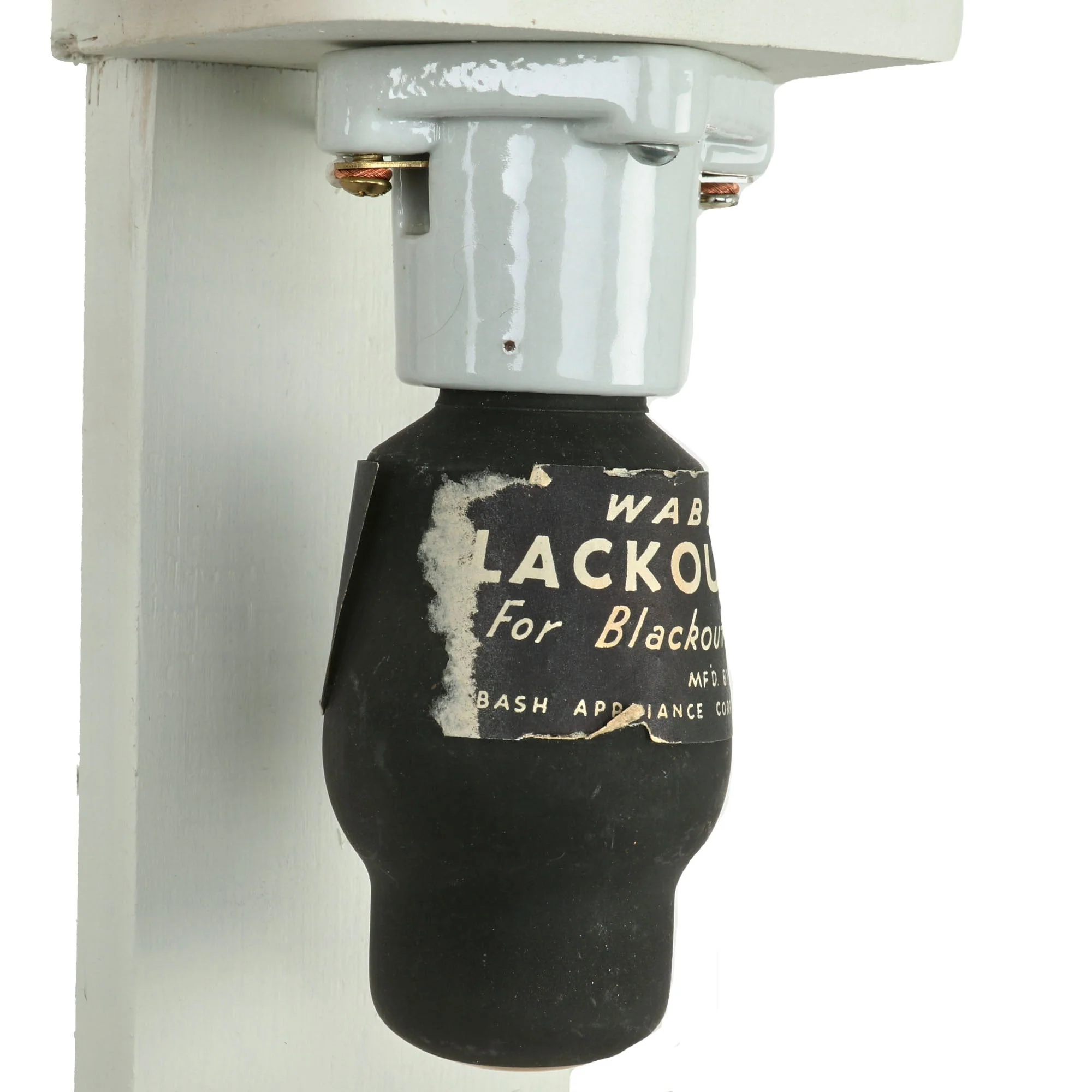 Original U.S. WWII Wabash Blackout Bulb Attached to Functional Display - Image 8