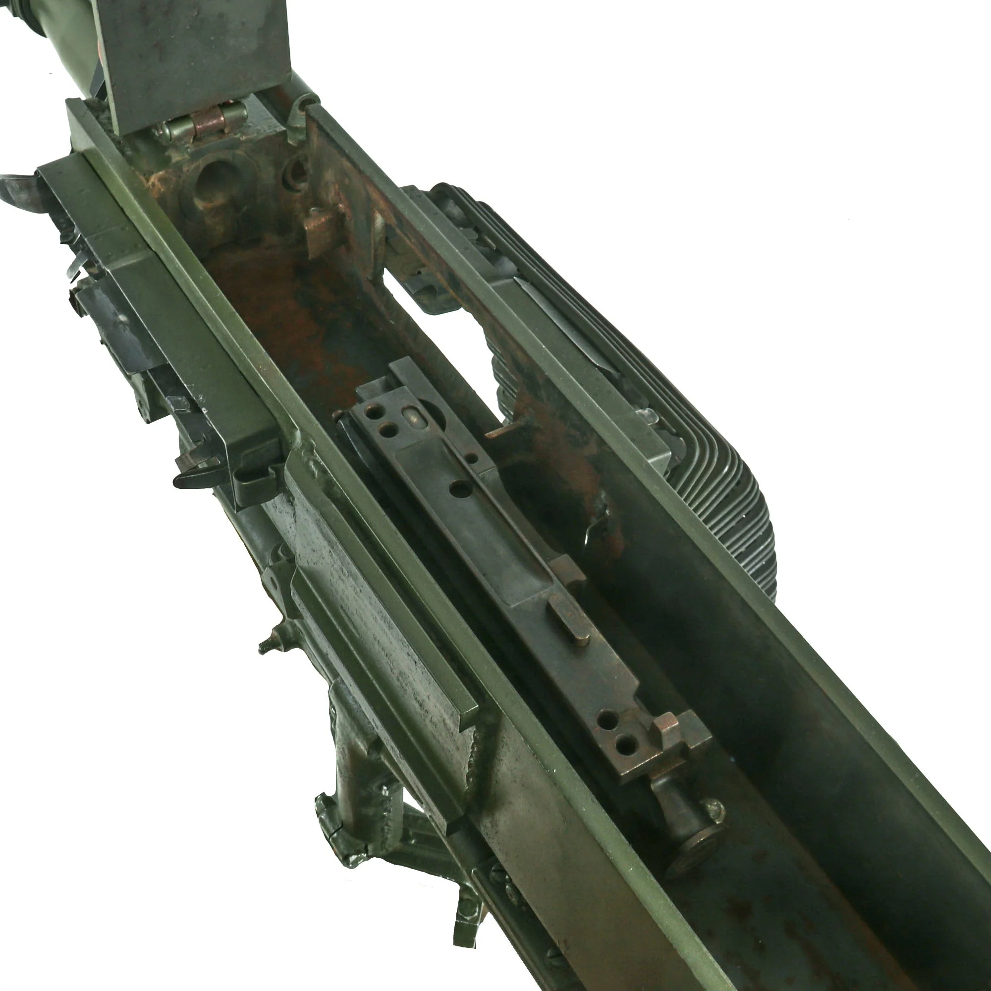 Original Vietnam War U.S. Navy Colt Mk12 Mod.0 20mm Prop Aircraft Display Autocannon Machine Gun with Feed Chutes - Image 10