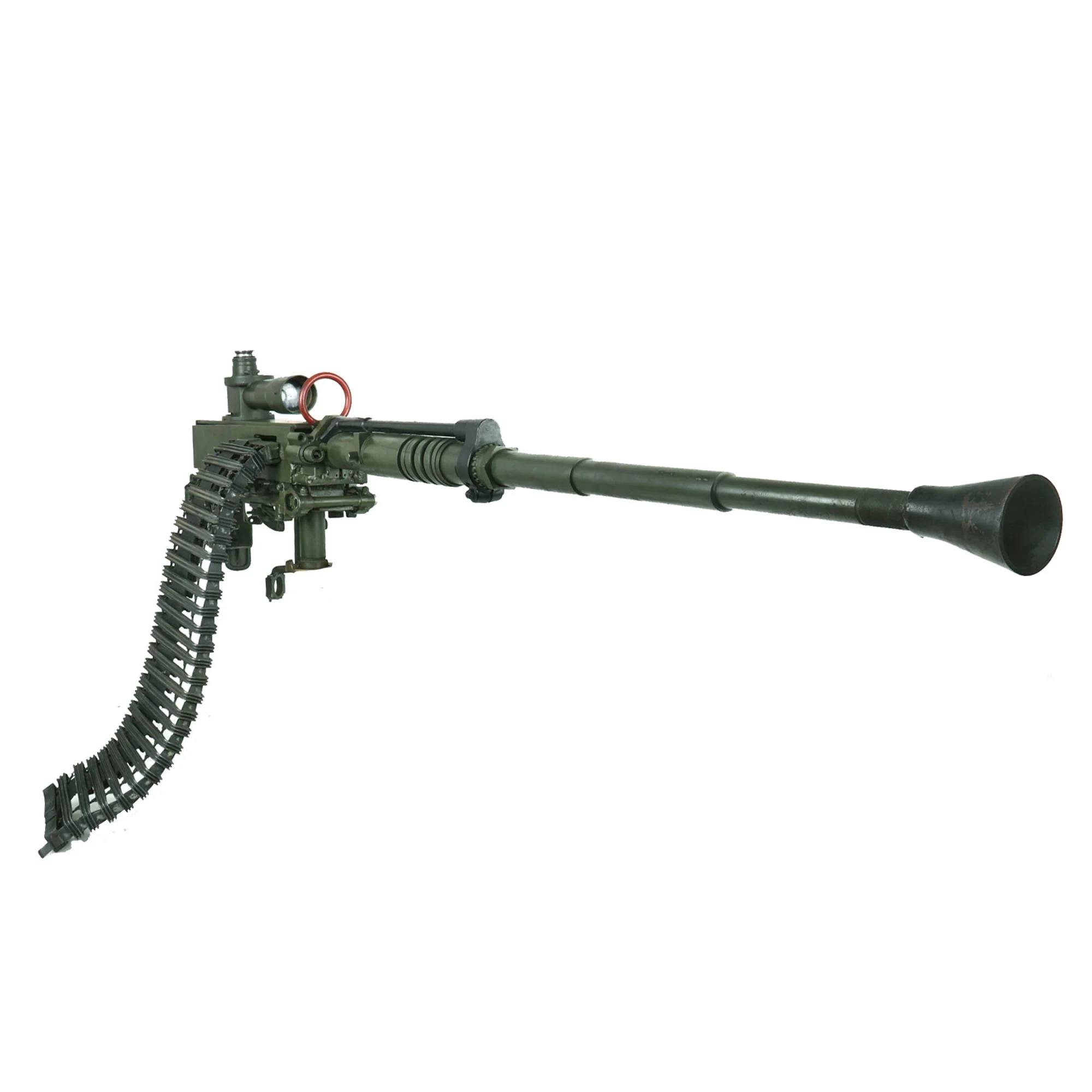 Original Vietnam War U.S. Navy Colt Mk12 Mod.0 20mm Prop Aircraft Display Autocannon Machine Gun with Feed Chutes - Image 4