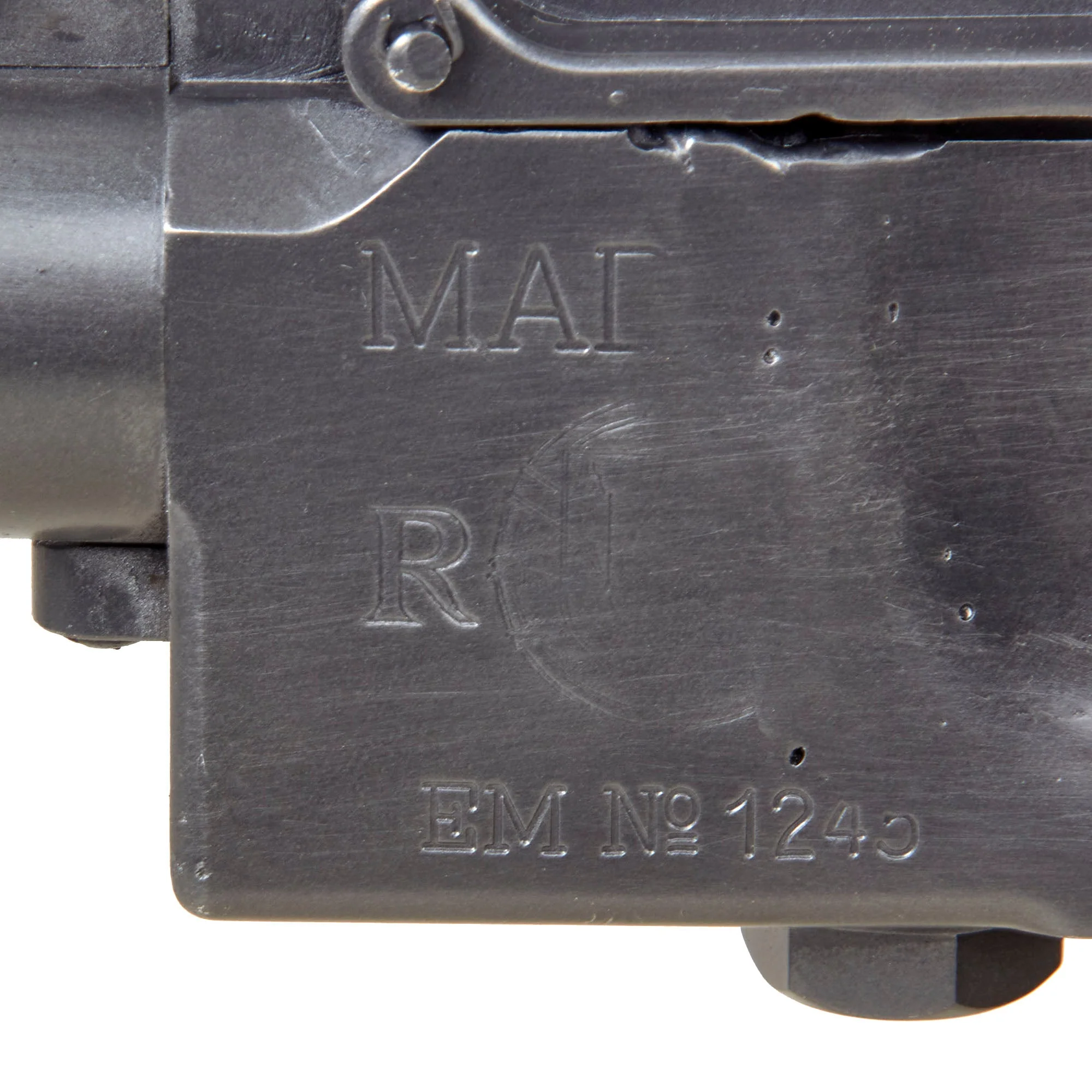 Original WWII Danish Madsen Display Machine Gun with Internal Components - Serial EM No. 1245 - Image 7